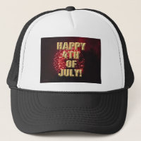 Fireworks 7 4th of July trucker hat