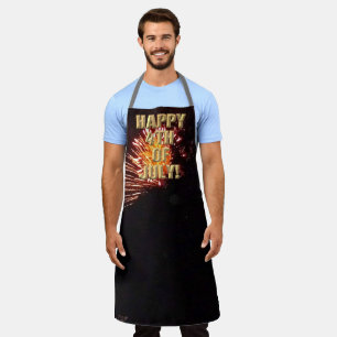 Fireworks 8 4th of July chef apron