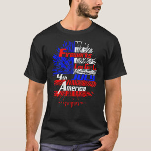 Fireworks American Fireworks Lets Get Lit 4th July T-Shirt