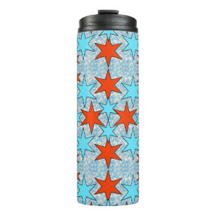 Fireworks and American Flag Thermal Tumbler