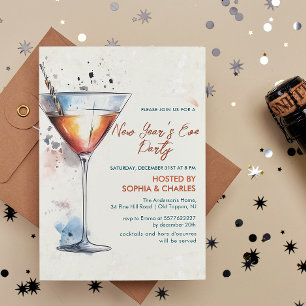 Fireworks And Champagne New Year's Eve Party Invitation