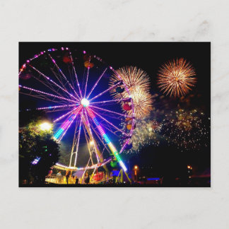 Fireworks and Ferris Wheels Postcard