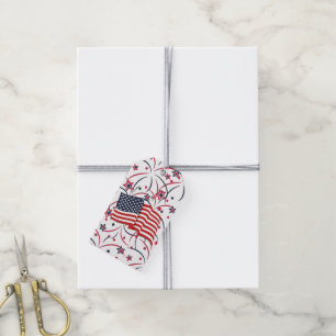 Fireworks and Flag Gift Tags