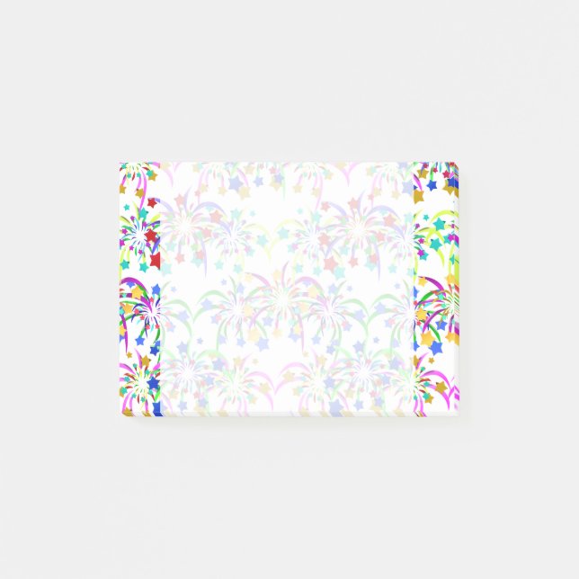 Fireworks and Stars Post-it Notes (Front)