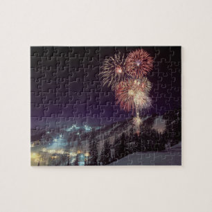 Fireworks at Big Mountain Resort in Whitefish, Jigsaw Puzzle