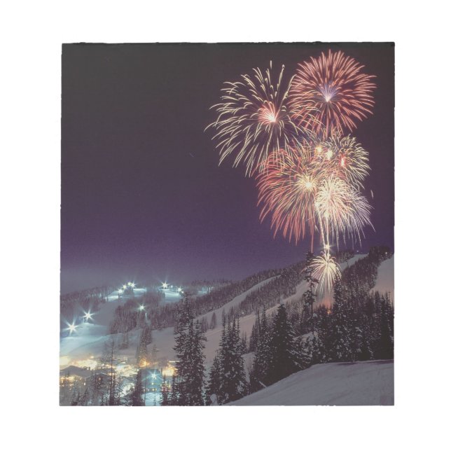 Fireworks at Big Mountain Resort in Whitefish, Notepad (Front)