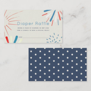 Fireworks Baby Shower Diaper Raffle Ticket Enclosure Card