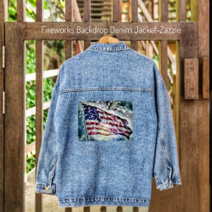 Fireworks Backdrop    Denim Jacket