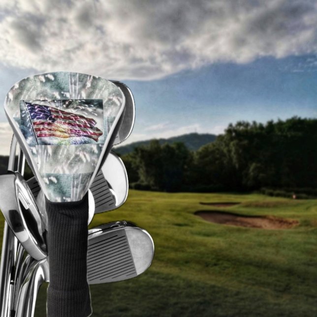 Fireworks Backdrop II  Golf Head Cover (Display your patriotism, with this Fireworks Backdrop-II Golf Club Cover!)