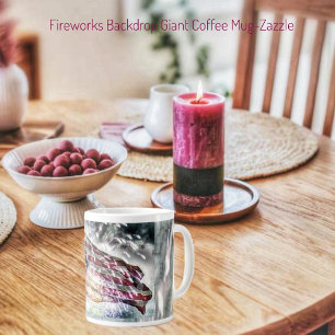 Fireworks Backdrop II Large Coffee Mug