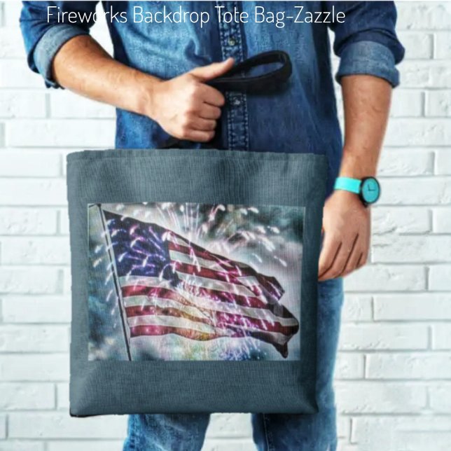 Fireworks Backdrop Tote Bag (Creator Uploaded)