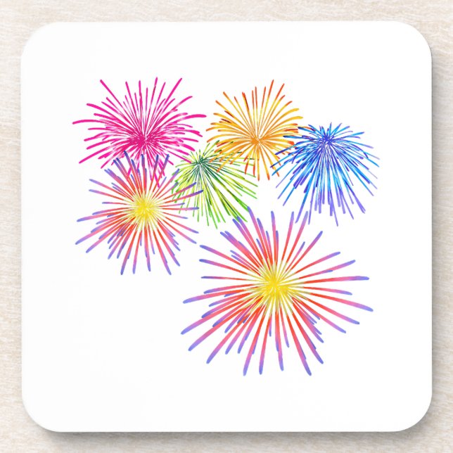 Fireworks Big Party Celebration Firecrackers  Coaster (Front)