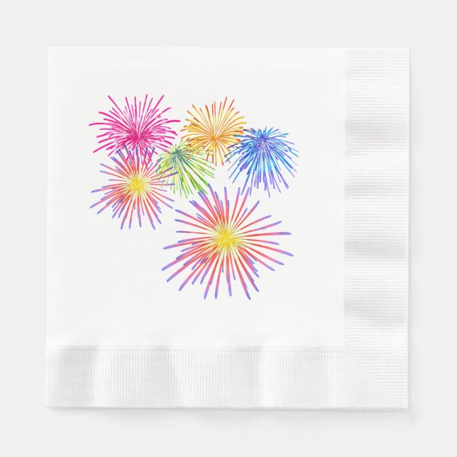 Fireworks Big Party Celebration Firecrackers  Napkin (Front)