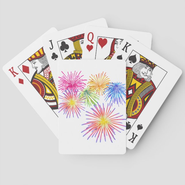 Fireworks Big Party Celebration Firecrackers  Playing Cards (Back)