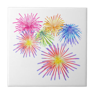 Fireworks Big Party Celebration Firecrackers Tile