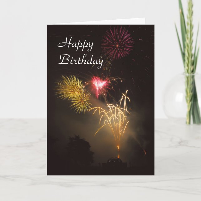 Fireworks birthday card (Front)