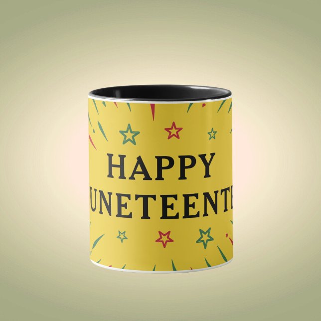 Fireworks Black Independence Day Happy Juneteenth Mug (Creator Uploaded)
