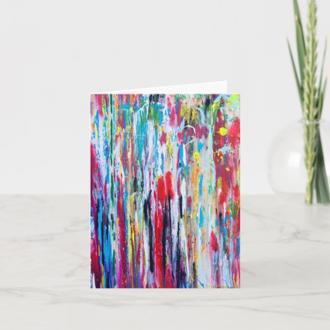 Fireworks Blank Note Card (Front)