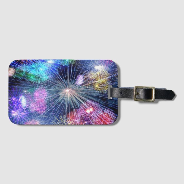 Fireworks Blast Luggage Tag (Front Horizontal)