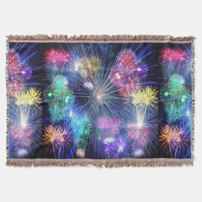 Fireworks Blast Throw Blanket (Front)