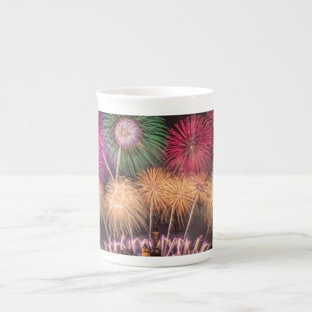 fireworks bone china mug (Front)