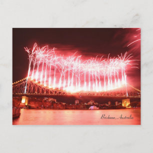 Fireworks Brisbane, Australia - Postcard