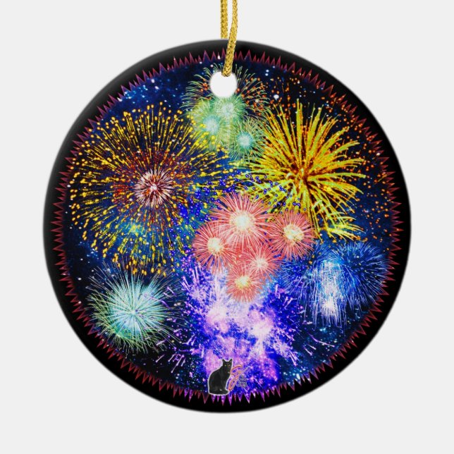 Fireworks Bursts Ornament (Front)