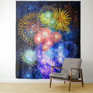 Fireworks Bursts Tapestry