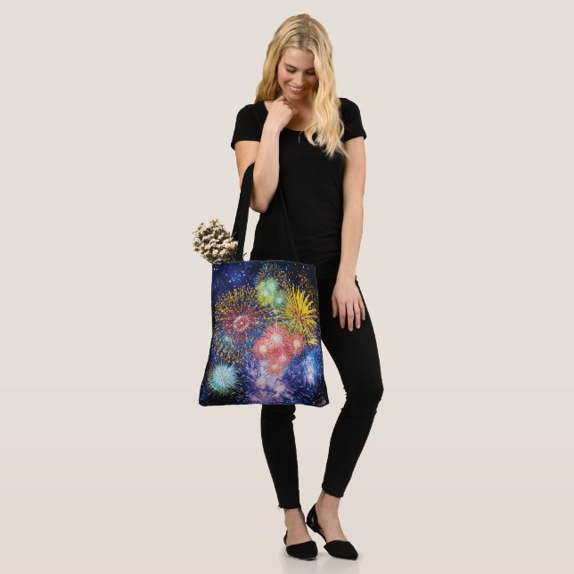 Fireworks Bursts Tote Bag (On Model)