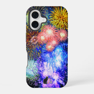 Fireworks Bursts Tough iPhone 16 Case