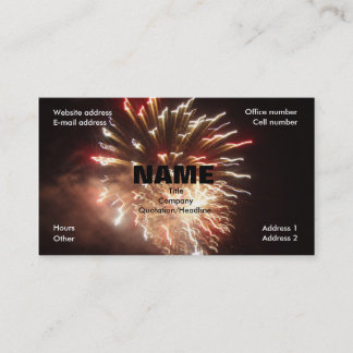 Fireworks Business Card