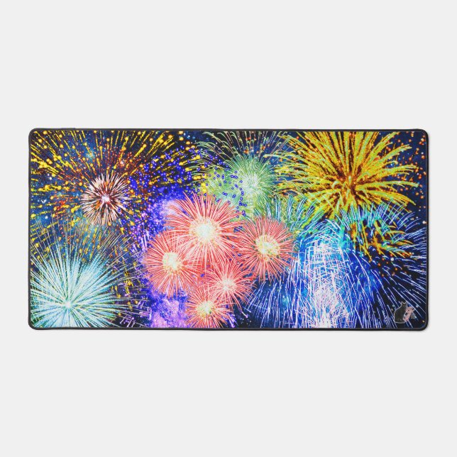 Fireworks Busts Desk Mat (Front)