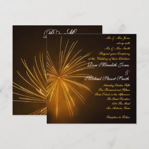 Fireworks Celebration Wedding Invitation
