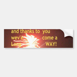 Fireworks Celebration with Thank You Message Bumper Sticker