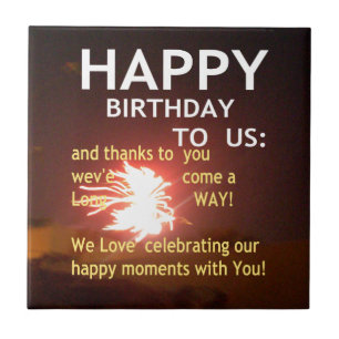 Fireworks Celebration with Thank You Message Tile