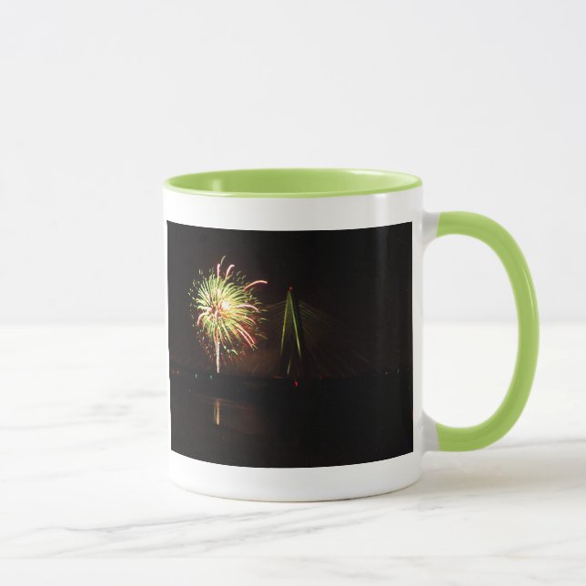 Fireworks Christopher S. Bond Bridge Kansas City 4 Mug (Right)