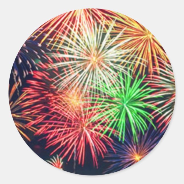 Fireworks Classic Round Sticker (Front)