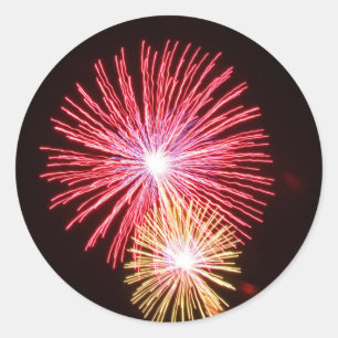 Fireworks Classic Round Sticker
