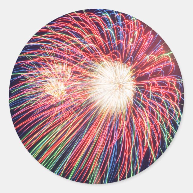 Fireworks Classic Round Sticker (Front)