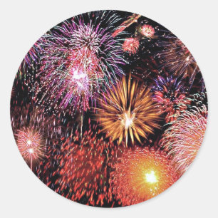 Fireworks! Classic Round Sticker