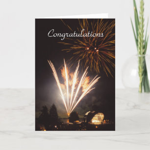 Fireworks congratulations card