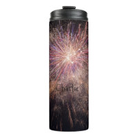 Fireworks custom monogram tumbler