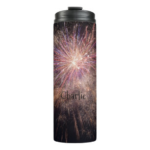 Fireworks custom monogram tumbler