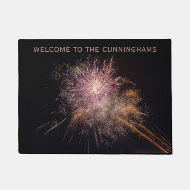 Fireworks custom welcome mat (Front)