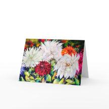 Fireworks Dahlia Greeting Card