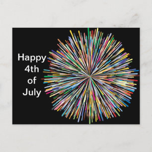 Fireworks Design 3 July 4th Postcard