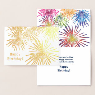Fireworks Design Birthday Card