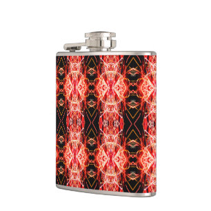 Fireworks Design Vinyl Wrapped Flask