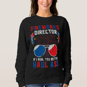 Fireworks Director 4th Of July Patriotic Mens Sweatshirt