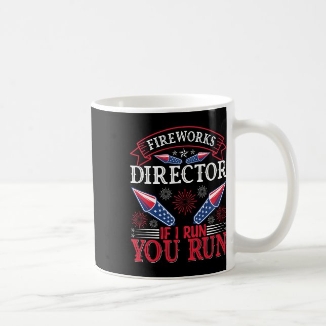 Fireworks Director American Flag 4th Of July  Coffee Mug (Right)